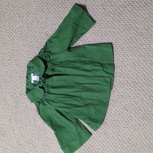 Worn Janie and Jack girls green coat